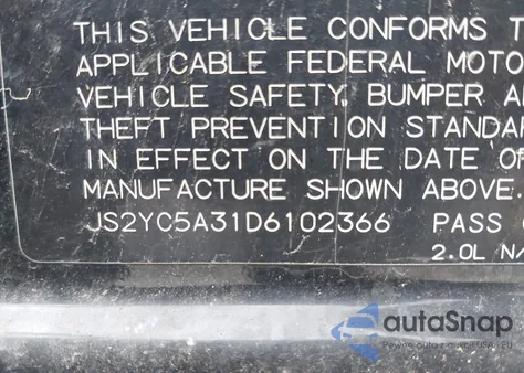 2013 Suzuki Sx4 Le/Le Popular z USA, uszkodzony, nr VIN JS2YC5A31D6102366